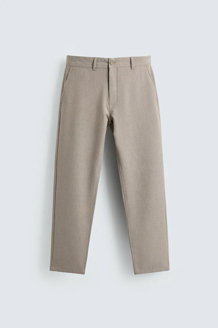Calças Chinos Com Estrutura Conforto