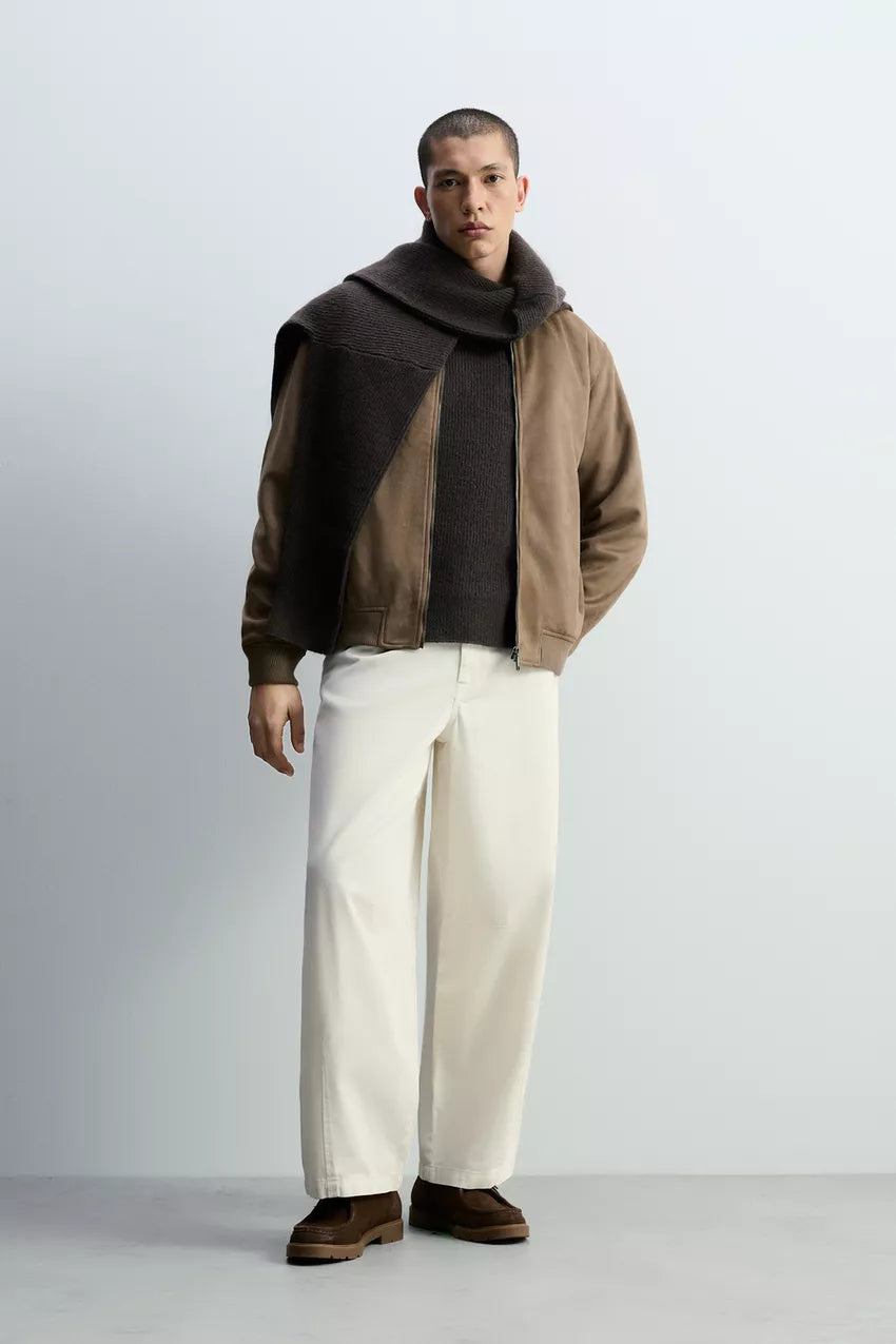 Bomber Jacket Camurça