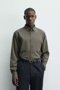 Camisa Slim Fit Tecido Acetinado