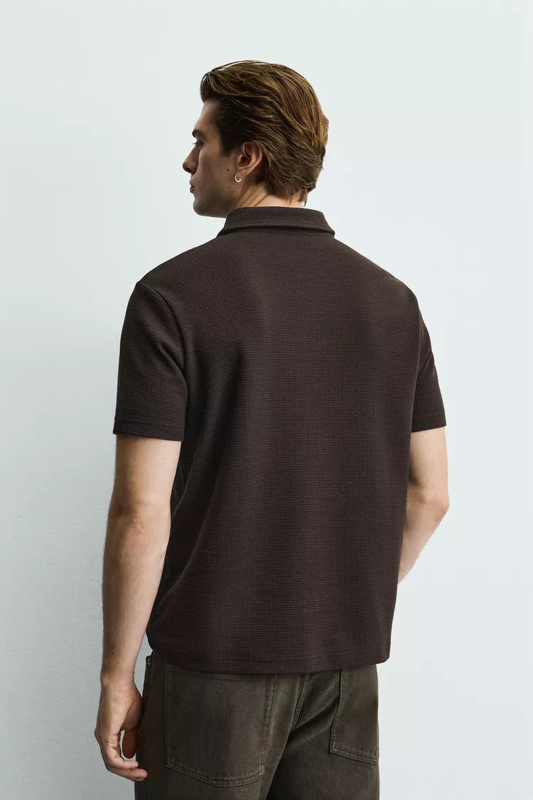Polo Estrutura Efeito Waffle
