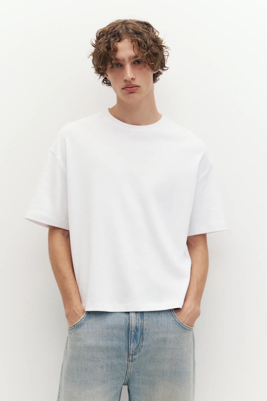 T-Shirt Boxy Com Tecido Interlock