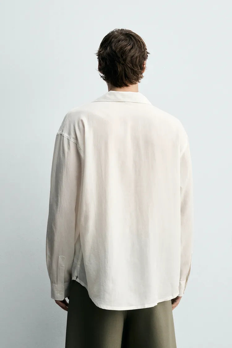 Camisa Fluida 100% Linho Relaxed Fit