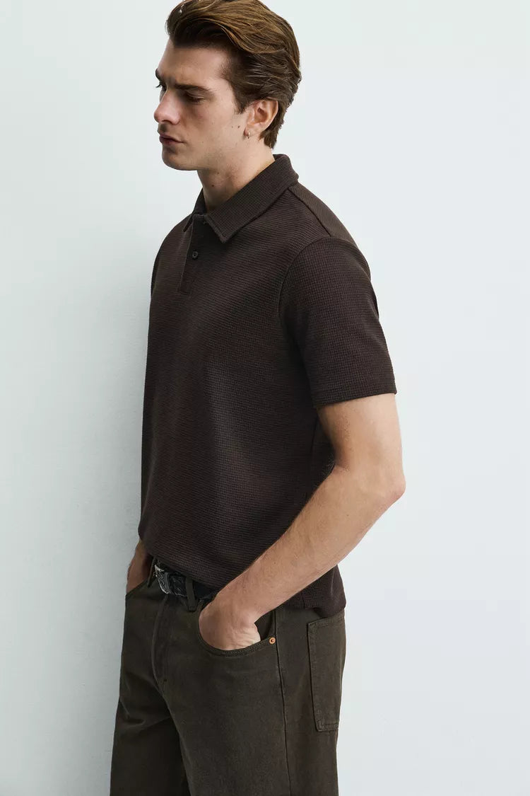 Polo Estrutura Efeito Waffle