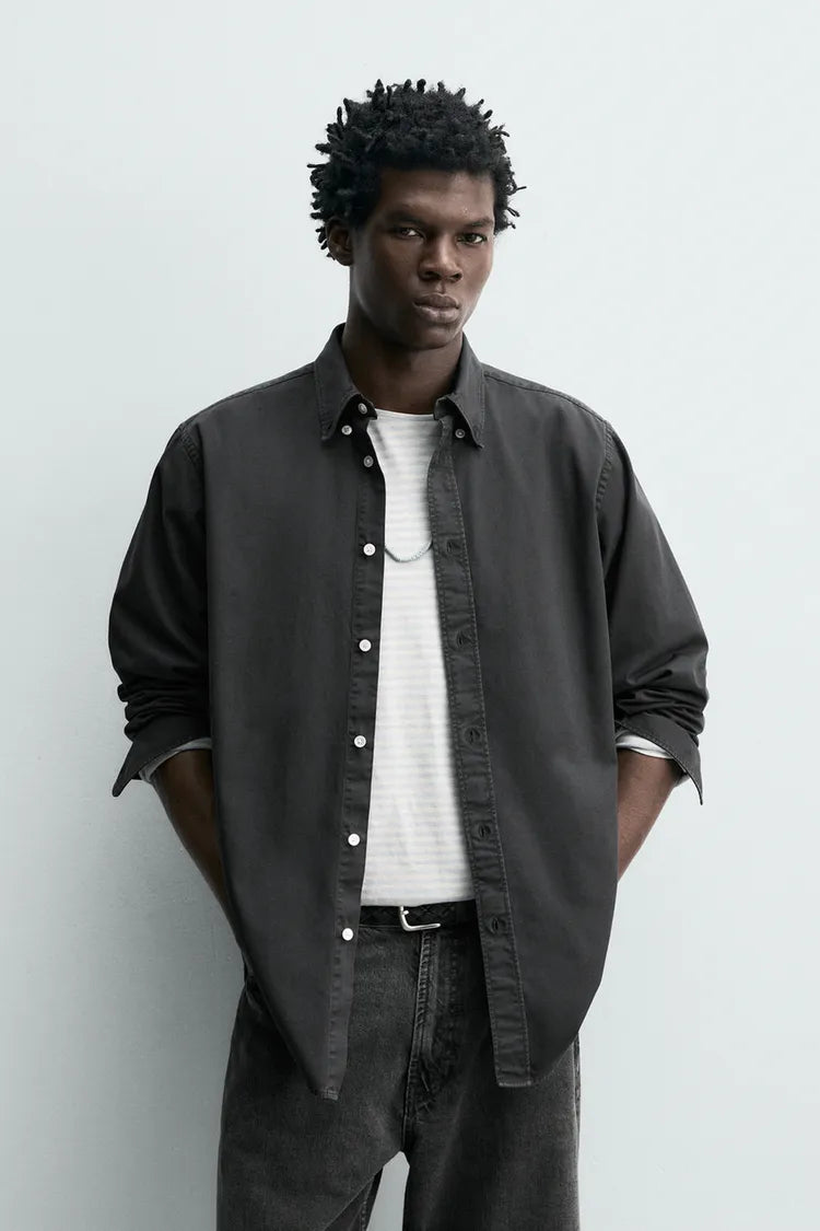 Camisa Regular Fit De Algodão