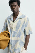 Camisa Fluida Estampado Abstrato
