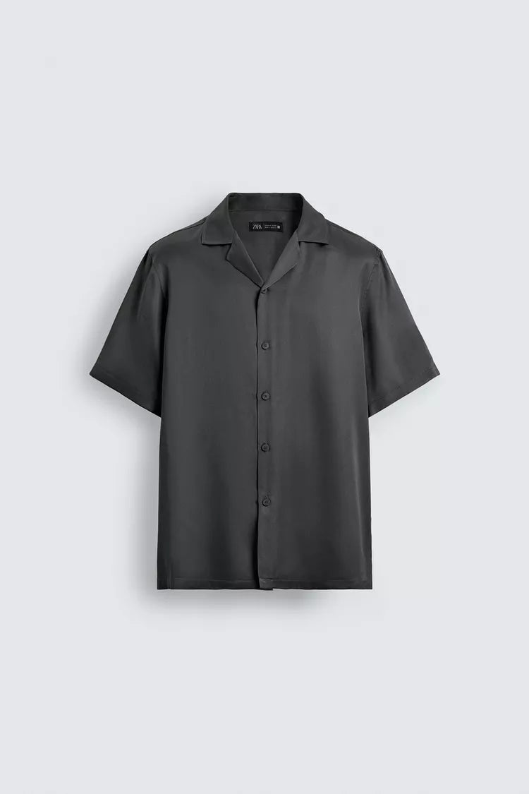 Camisa Acetinada Relaxed Fit