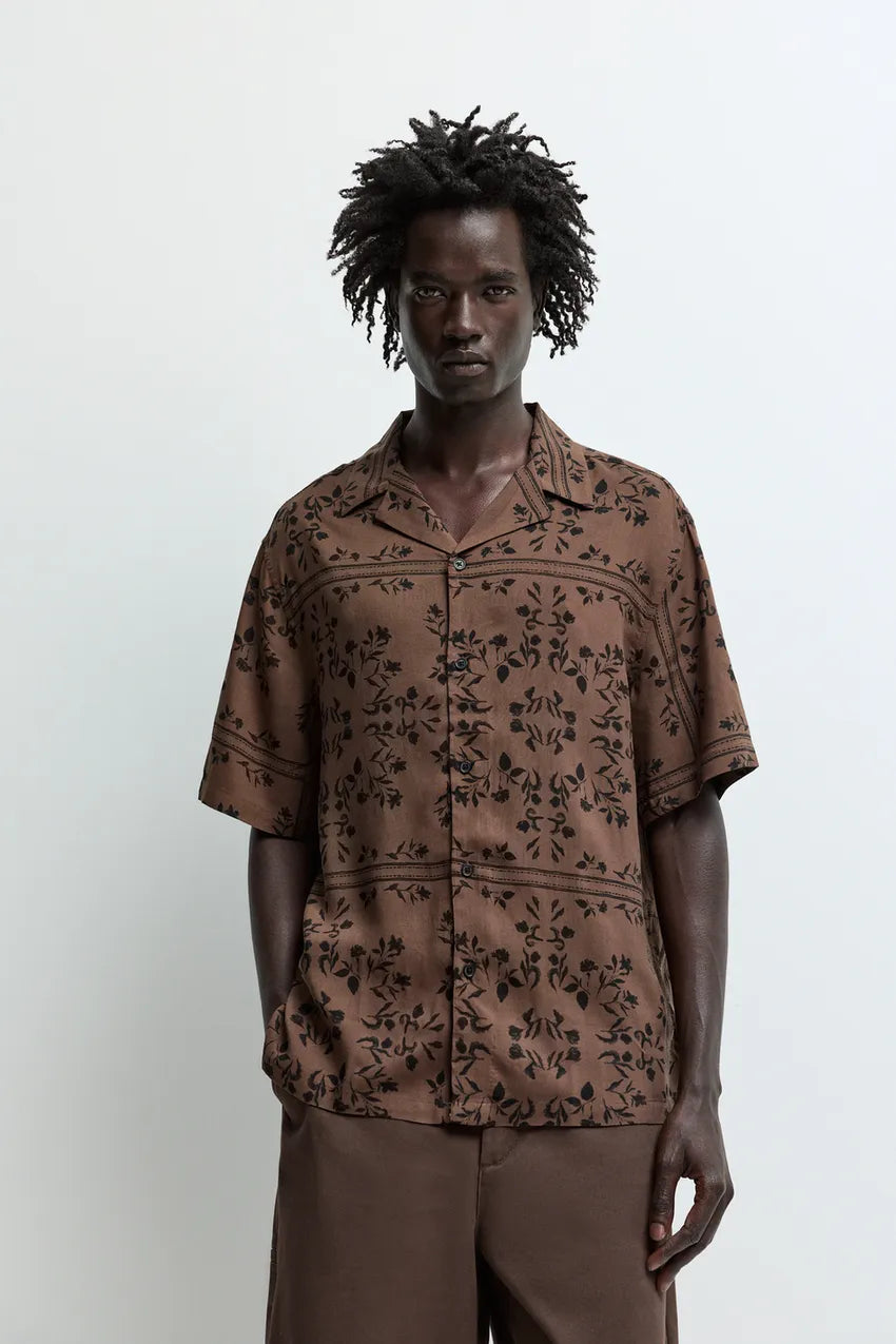 Camisa Resort Estampado Floral