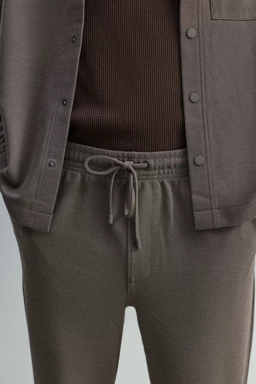 Calças Jogger Piqué Com Estrutura