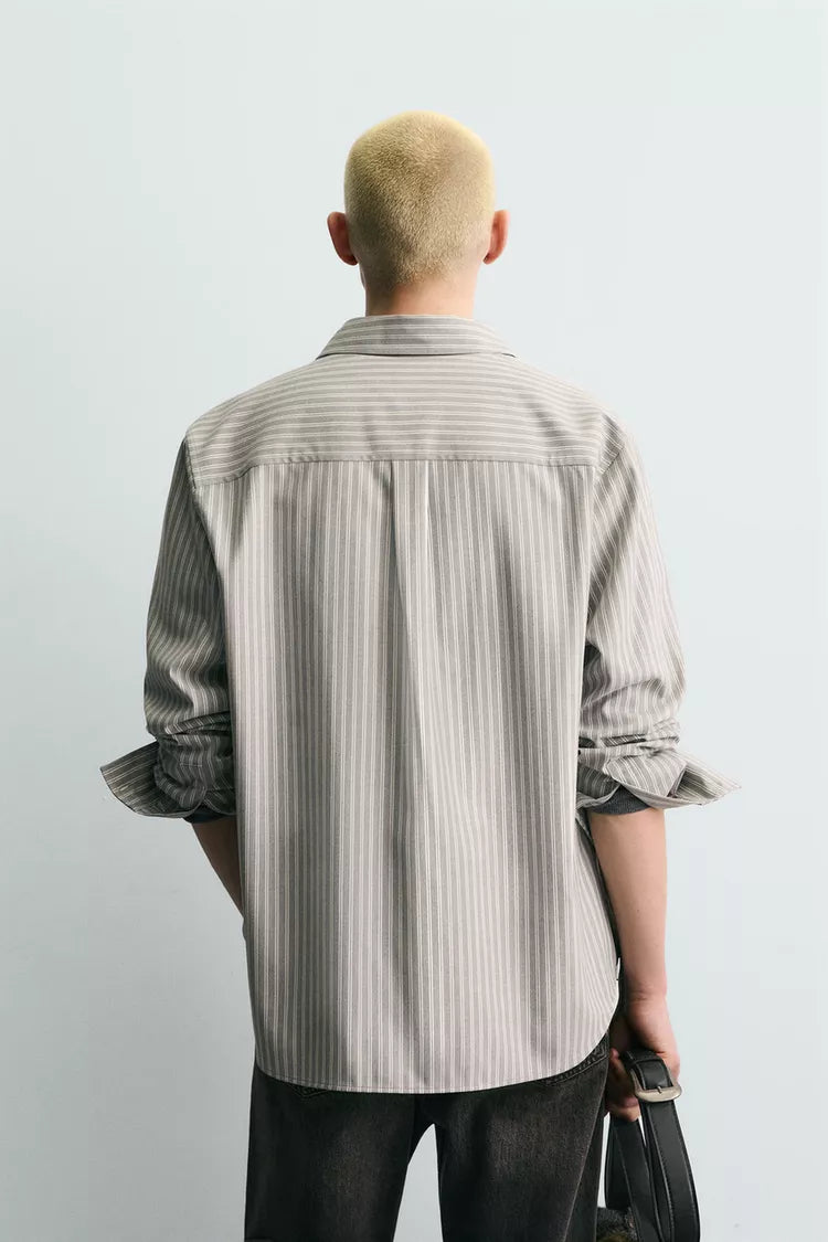 Camisa Relaxed Fit Ás Riscas