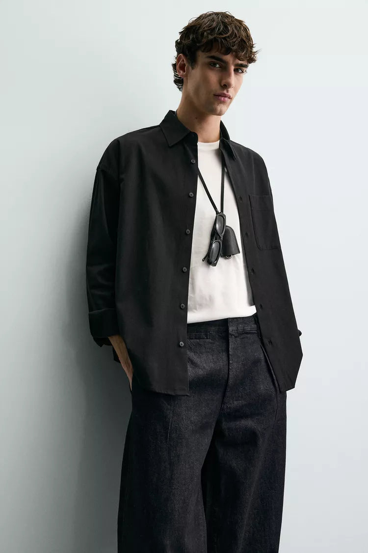 Camisa Fluida Com Bolso