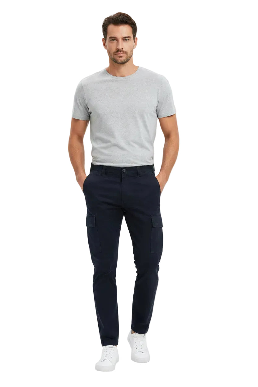 Calças Chinos Cargo Slim Fit