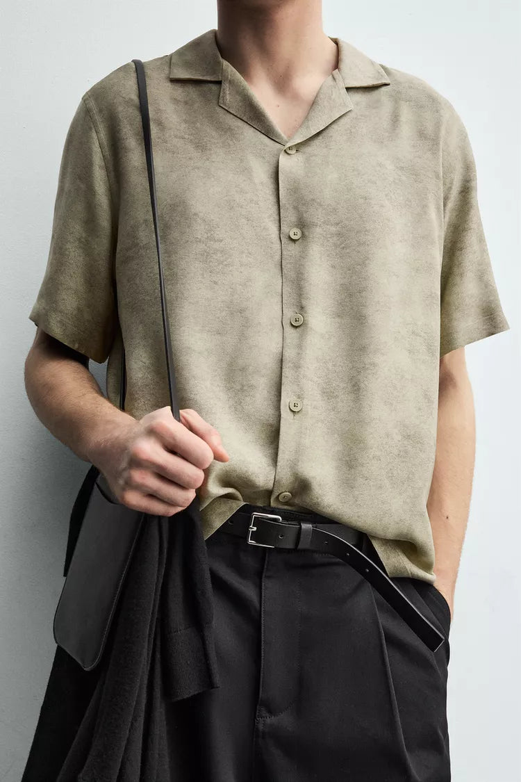 Camisa Acetinada Relaxed Fit