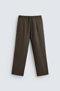 Calças Regular Fit Em Liocel