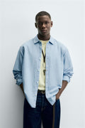 Camisa Regular Fit Em Ganga De Algodão Leve