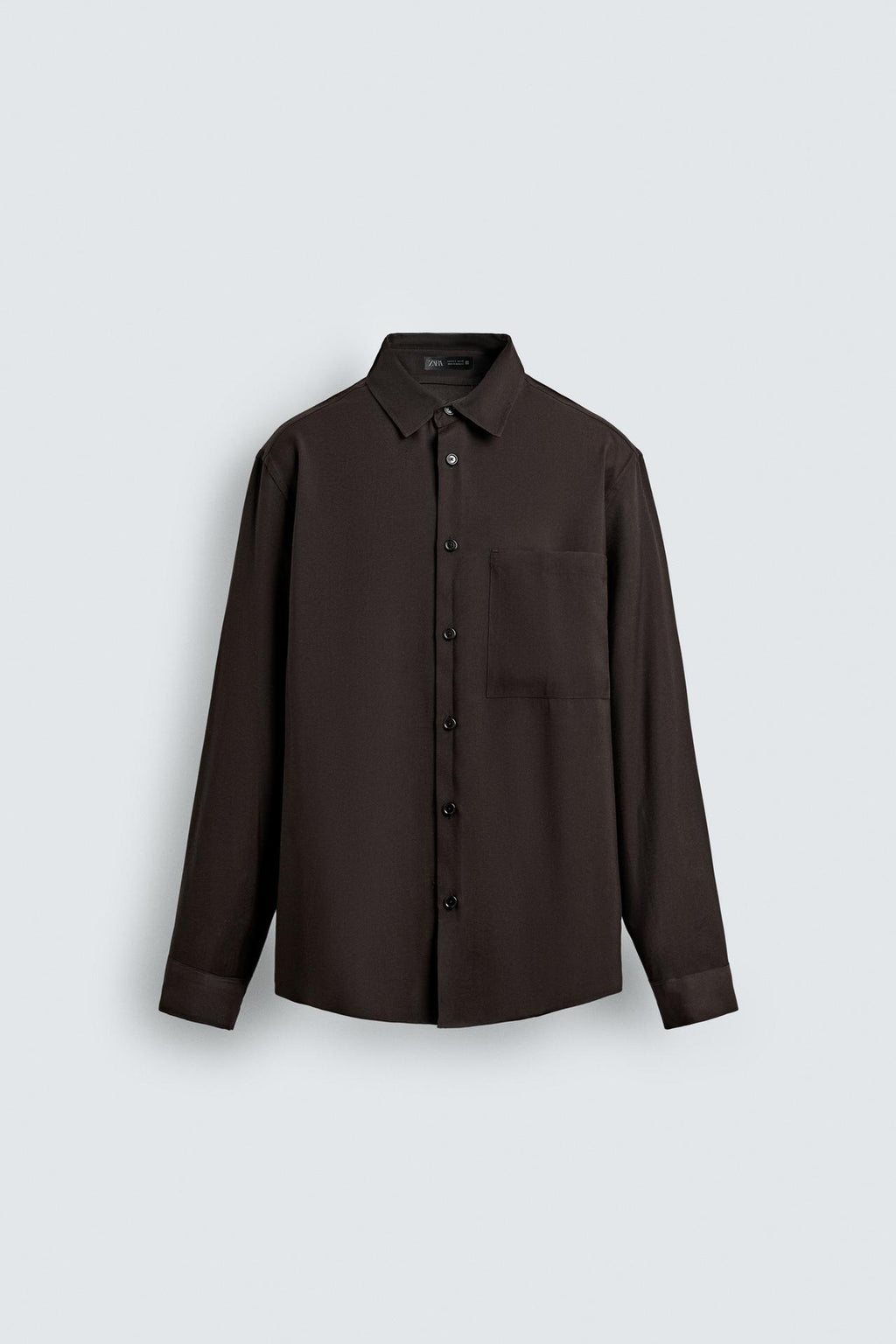 Camisa Fluída Tecido Acetinado Com Bolso