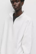 Camisola Quarter Zip Branco