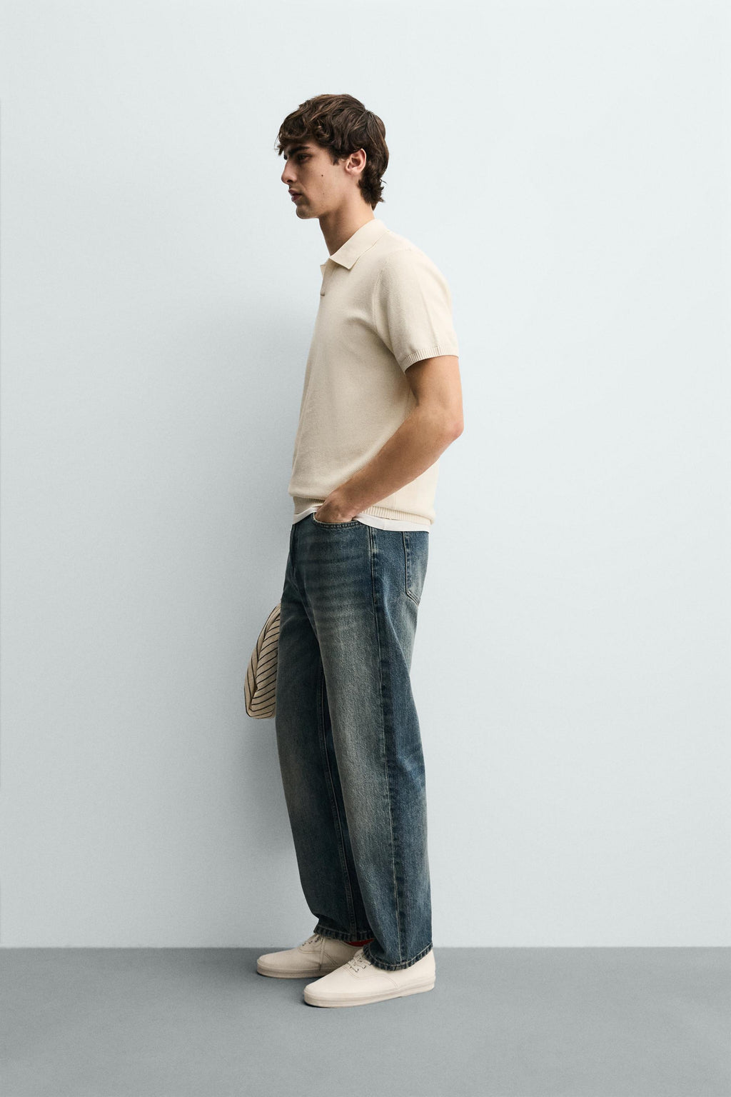 Polo De Malha Estruturado Regular Fit