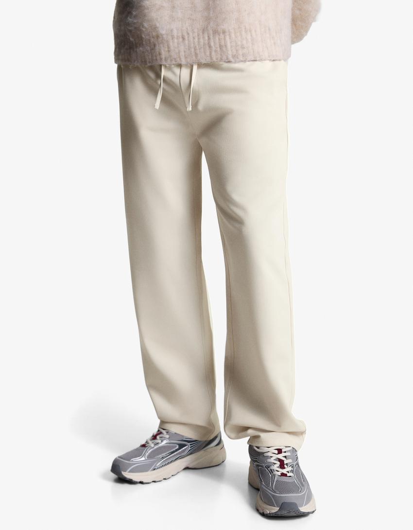 Calças Retas Jogger Tailored Fit