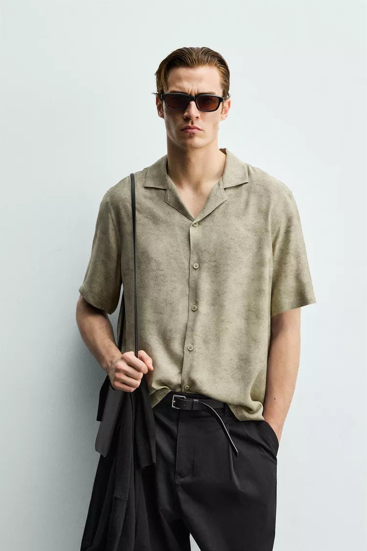 Camisa Acetinada Relaxed Fit