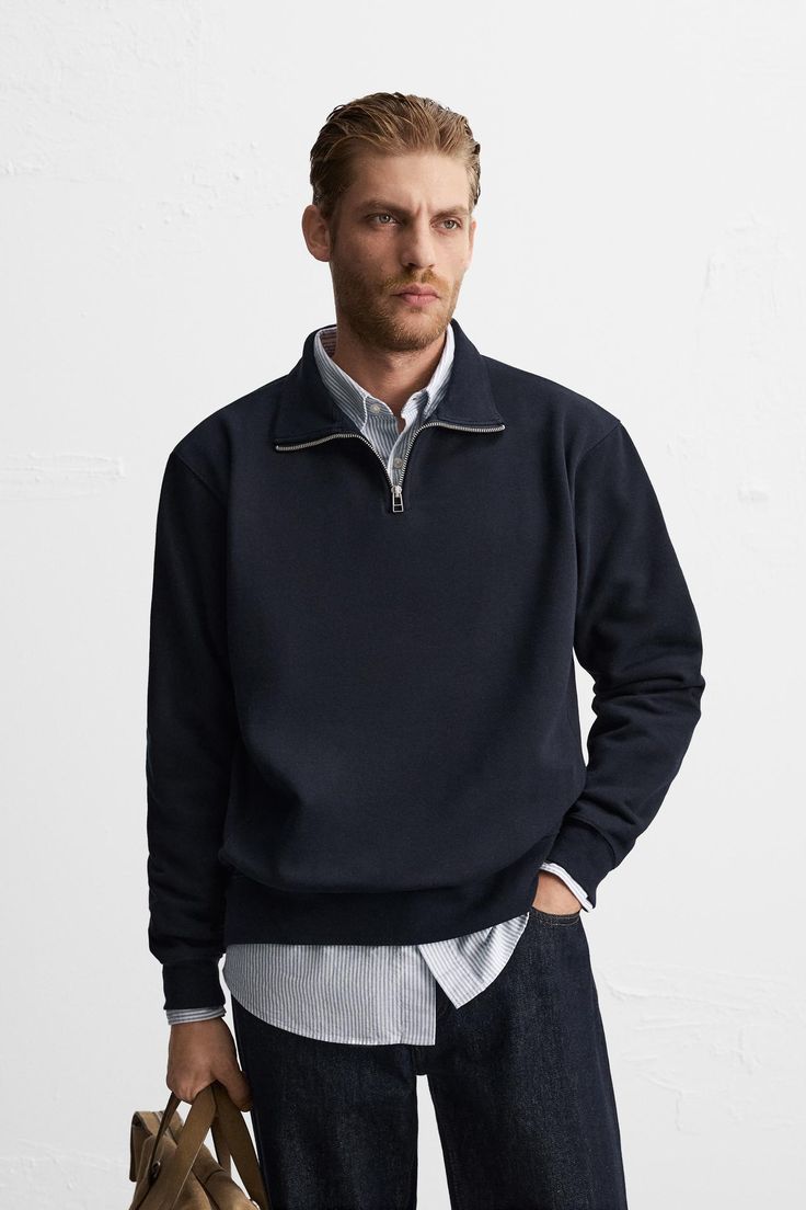 Sweatshirt De Gola Com Zíper