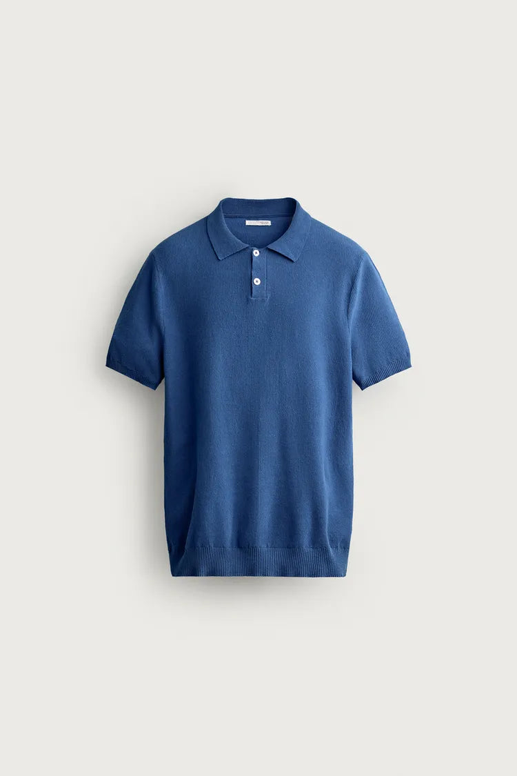 Polo Em Malha Regular Fit Com Estrutura