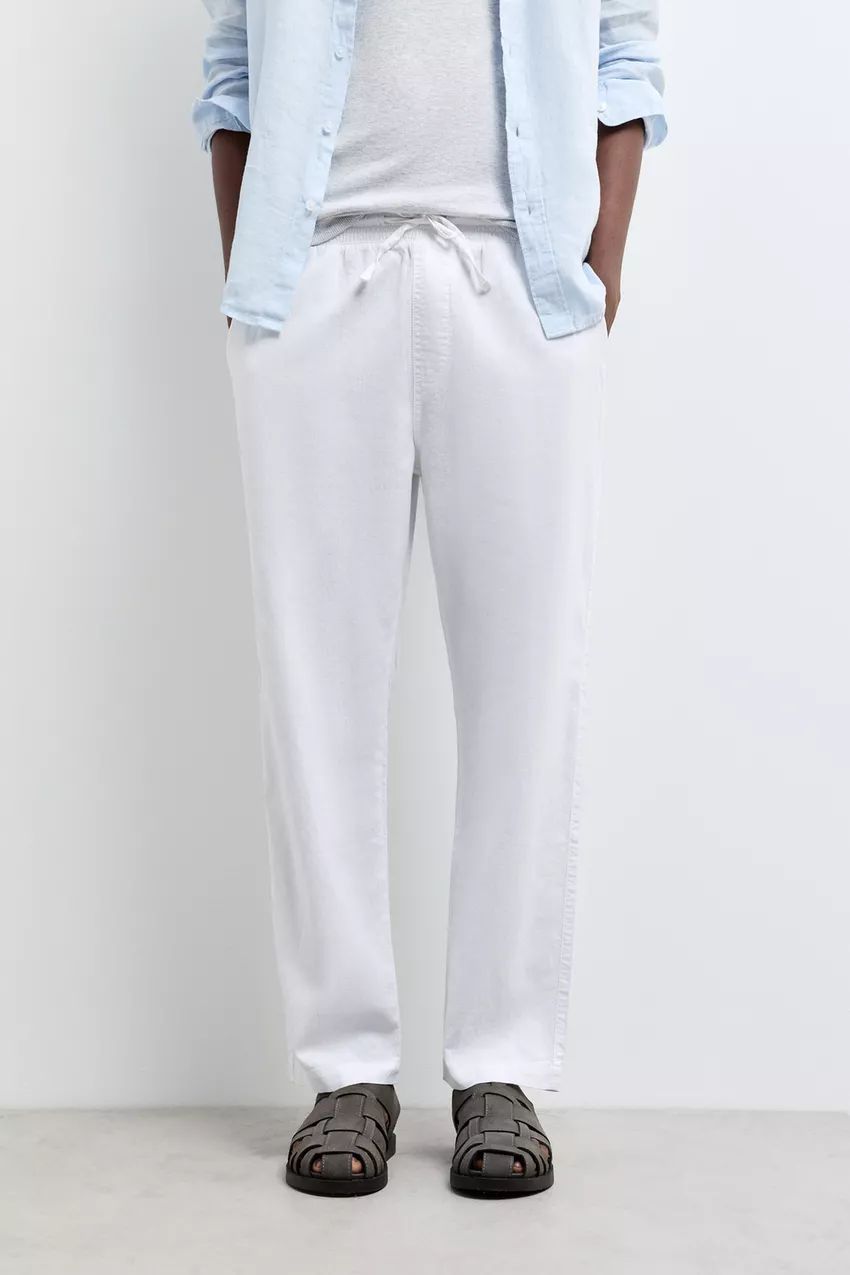 Calças Jogger Linho