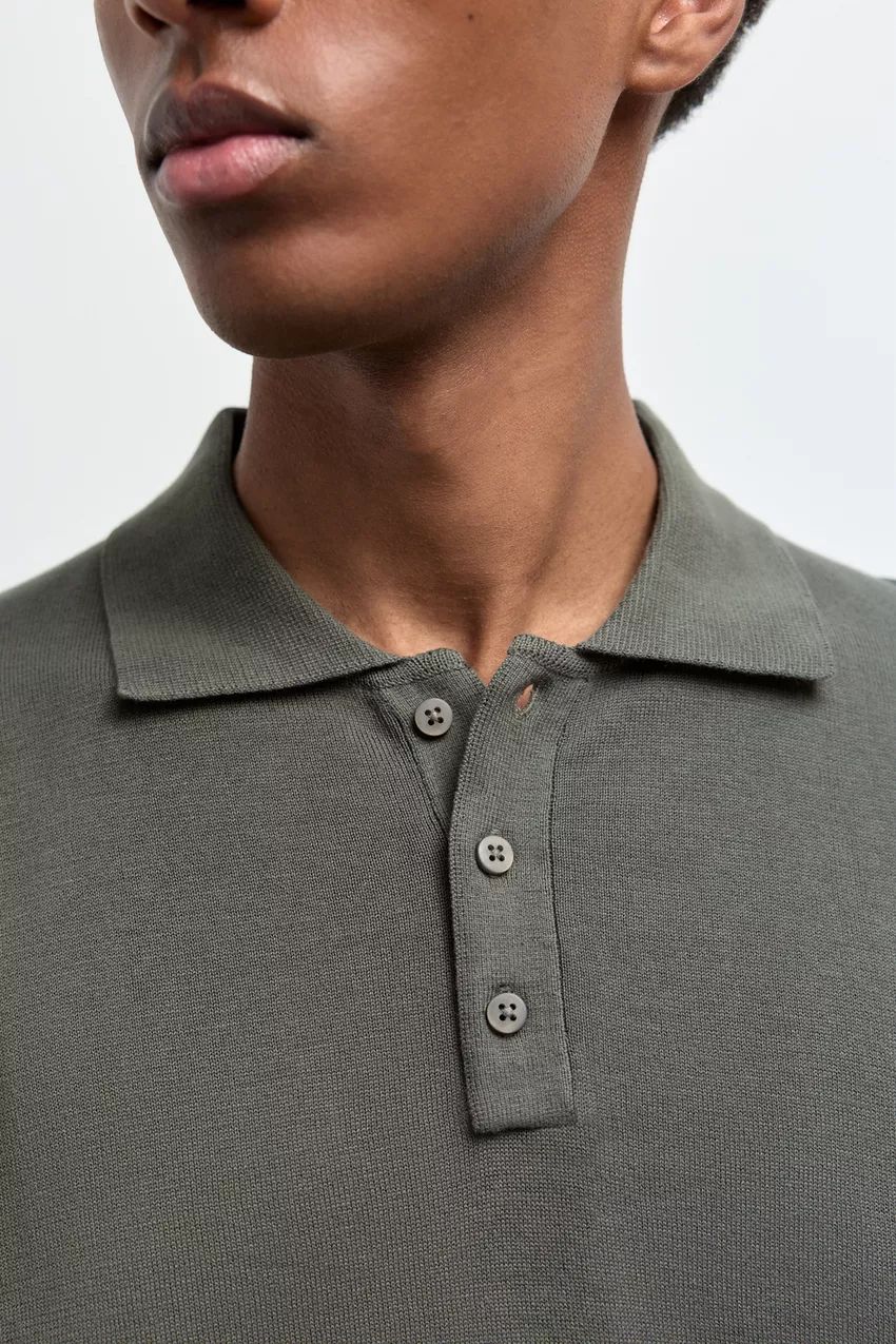 Polo De Malha Canelada