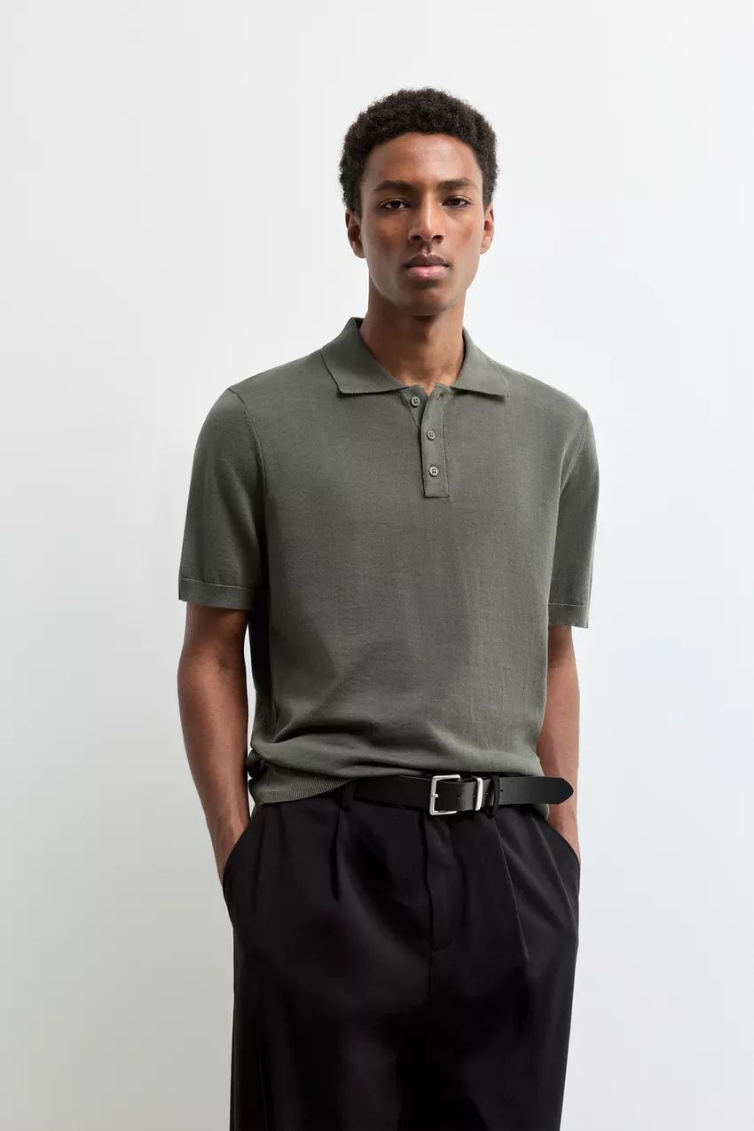 Polo De Malha Canelada