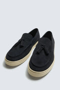 Mocassim Em Pele Com Borlas